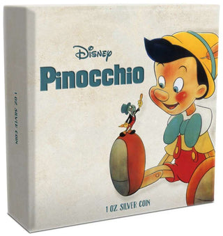 Moneda de plata Pinocho (1 oz.) | Producto oficial: DISNEY™