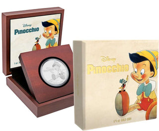 Moneda de plata Pinocho (1 oz.) | Producto oficial: DISNEY™
